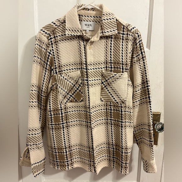 Wax London Whiting Overshirt Ecru Beige - Picture 8 of 9